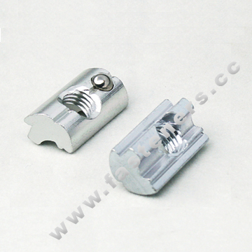 Roll-in T-slot Nut with Spring Ball,Half Round Nut, T-Slot Nuts,half round Spring nut,Ball Nuts,T-Slot Nut